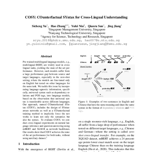 cross-lingual understanding - COSY: COunterfactual SYntax for Cross-Lingual Understanding - ACL ...