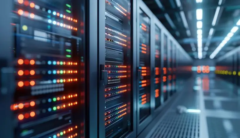 AI data center server racks - Energy supply shouldn't slow the growth of AI datacenters