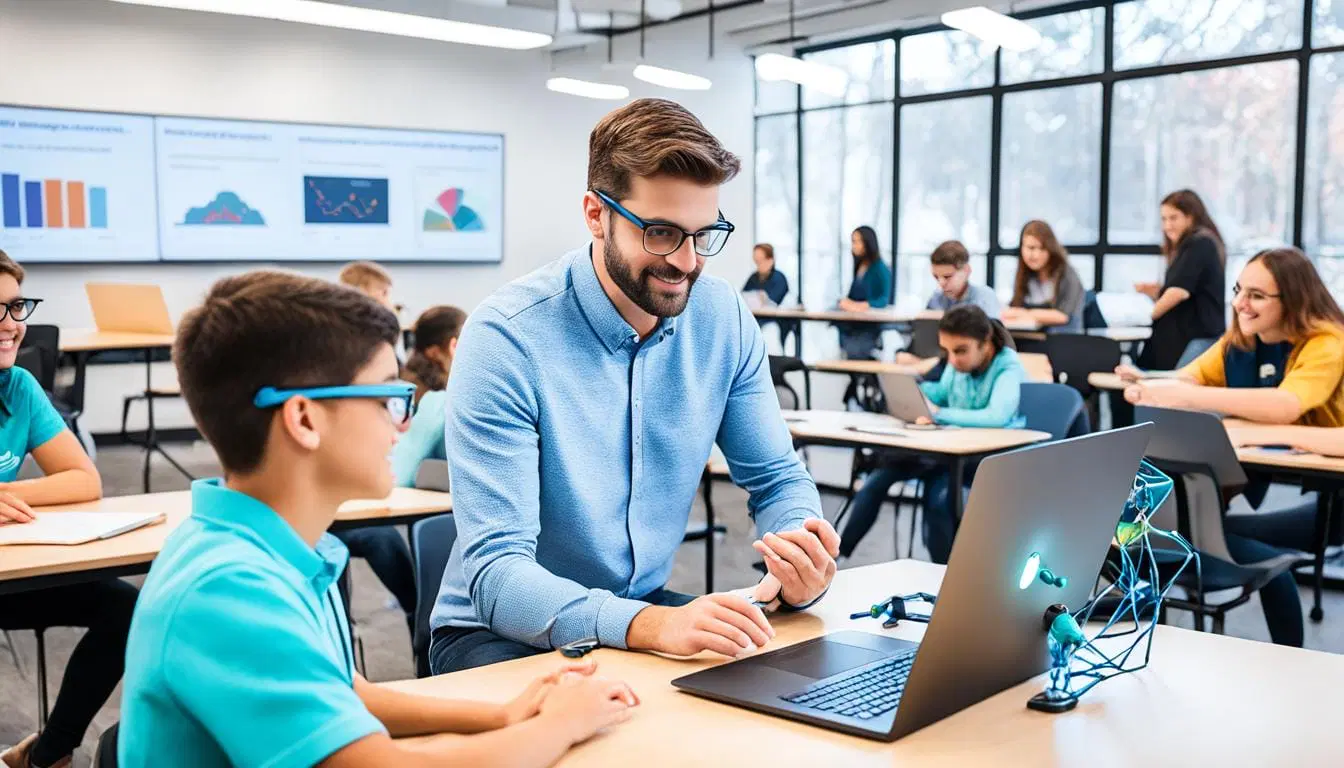 student using educational AI tutor on tablet - Personalized Project-Based Learning with AI