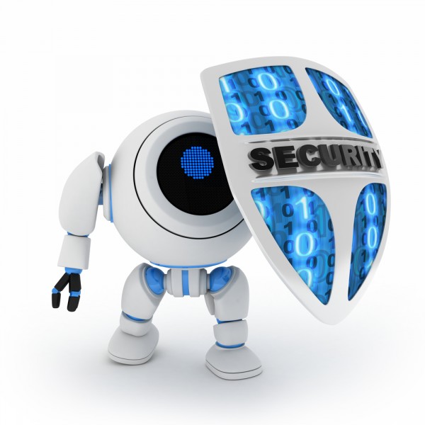 AI robot with security shield - Microsoft 365 Defender is now AI-powered - BetaNews