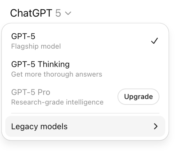 GPT-5 models - GPT-5 Reduces the Need to Choose Models in ChatGPT - TidBITS