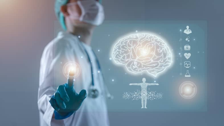 Doctor and AI healthcare interface - The Role of Ambient AI in Healthcare | USF Health Online