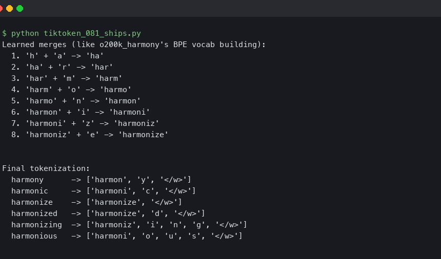 tiktoken 0.8.1 Ships o200k_harmony Encoding for GPT-5.5